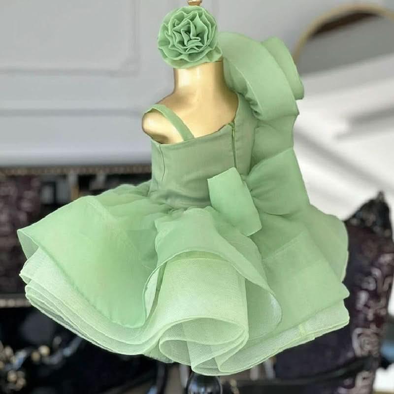 Single Shoulder Tiered Tulle Dress Birthday Party Stage Evening Princess | KLFFLGID