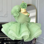 Single Shoulder Tiered Tulle Dress Birthday Party Stage Evening Princess | KLFFLGID