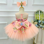 3D Floral Embroidered Birthday Party Wedding Pageant Princess dress | KLFFLGID
