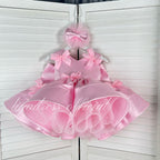Sleeveless Satin Bow Tulle Dress Birthday Party Stage Evening Princess | KLFFLGID