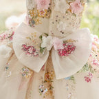 3D Floral Embroidered Birthday Party Wedding Pageant Princess dress | KLFFLGID