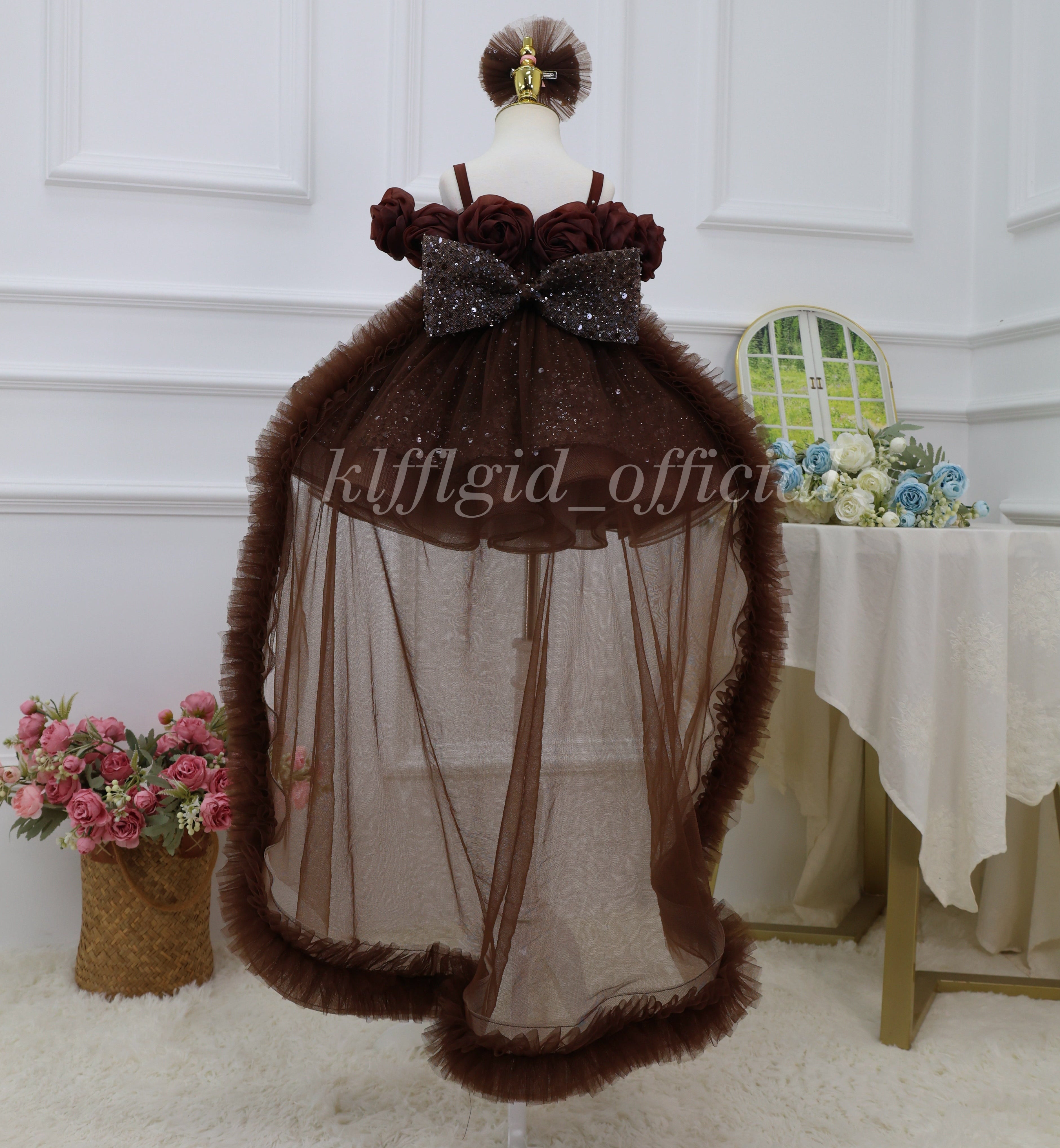 Baby's Birthday Dress Gorgeous Flower Girl Dress Toddler party dress for girls｜KLFFIGID