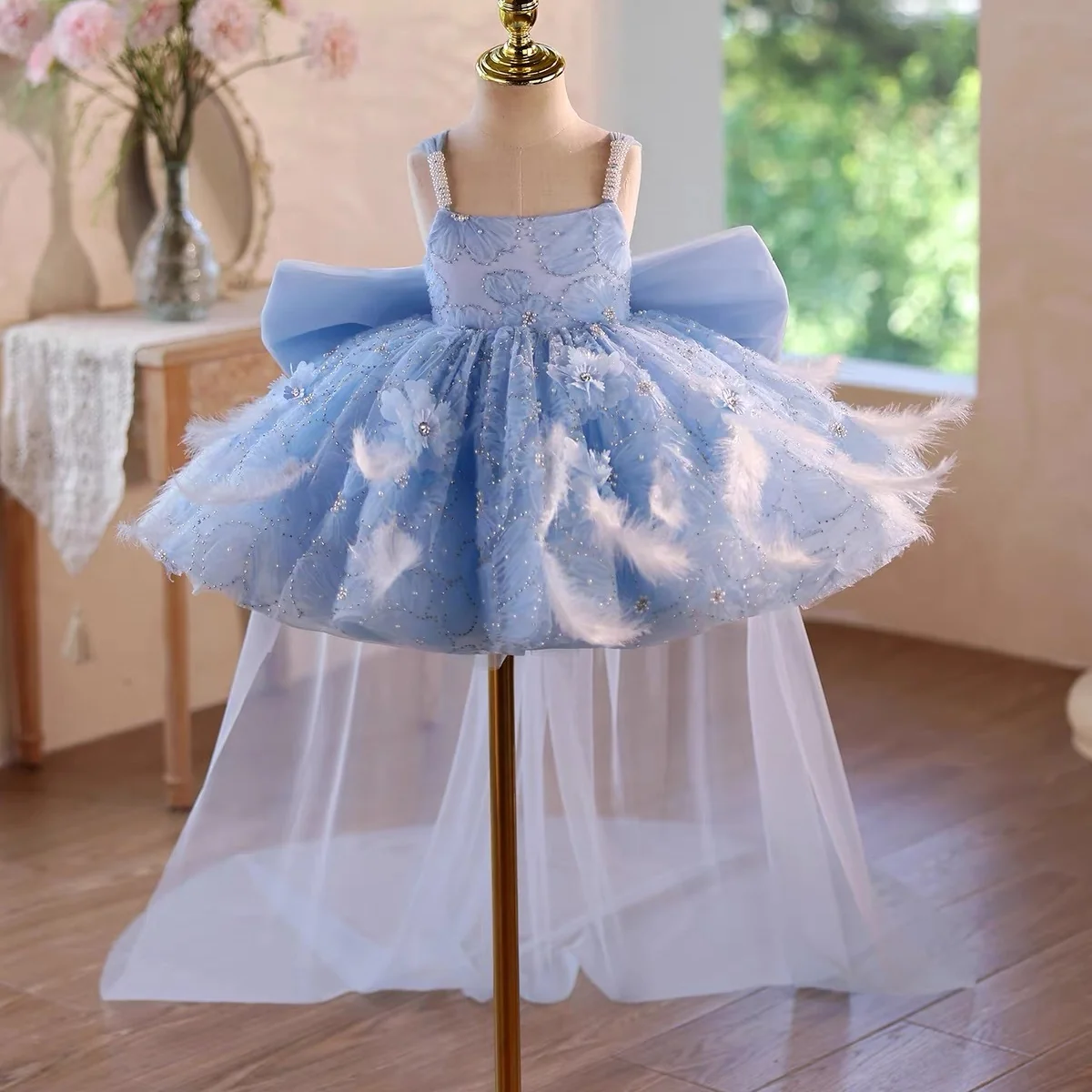 Baby Birthday Dress baby ball gown dress Pageant Gown｜KLFFIGID