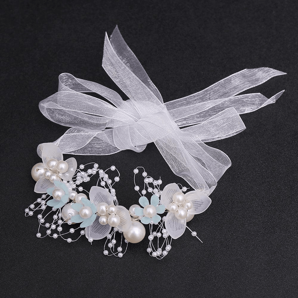 Princess Style Floral Bracelet Elegant Pearl Bracelet Glimmering Floral Bracelet
