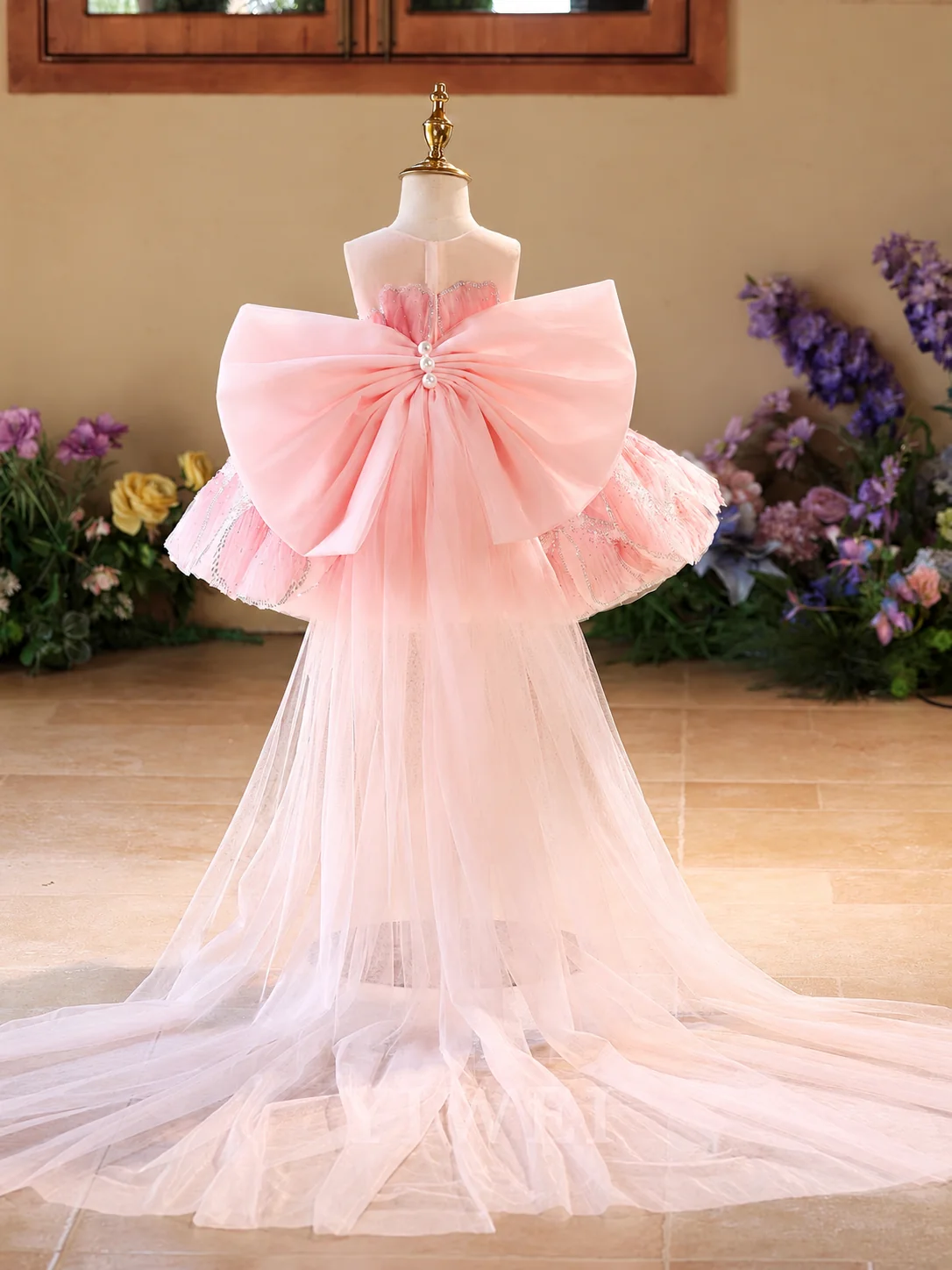 Floral Flower Girl Dress Birthday Party Dress Pageant Gown｜KLFFIGID