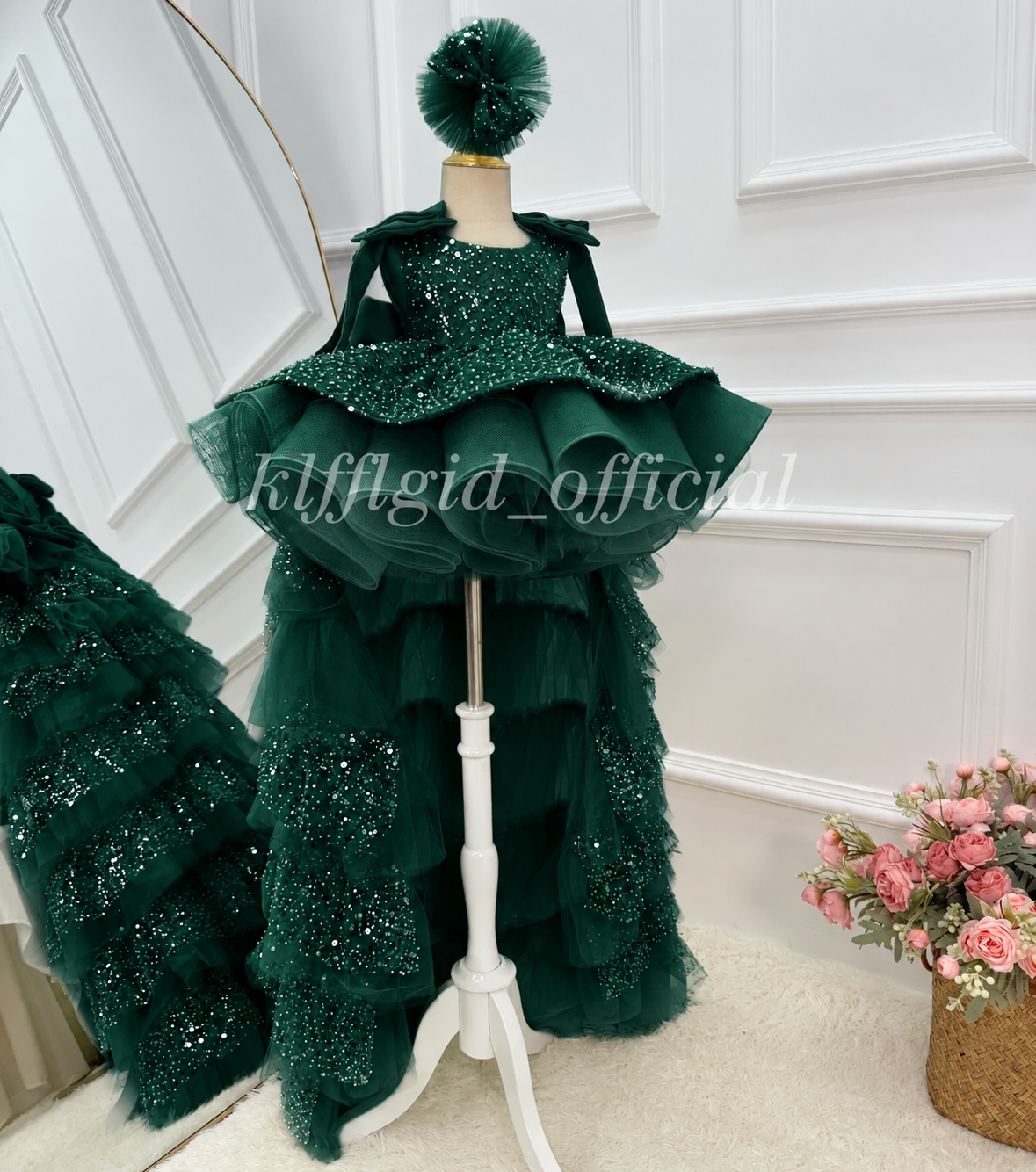 Baby Birthday Dress Gorgeous Flower Girl Dress Luxury Girls Couture｜KLFFIGID