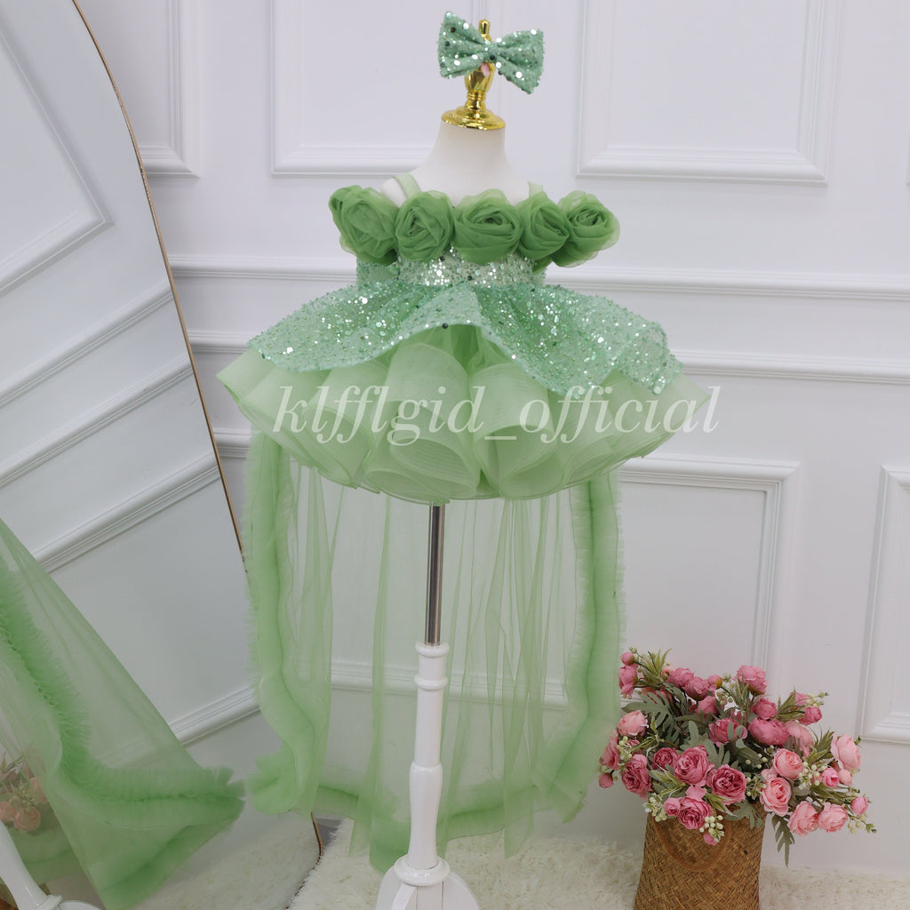 Baby's Birthday Dress Gorgeous Flower Girl Dress Toddler party dress for girls｜KLFFIGID
