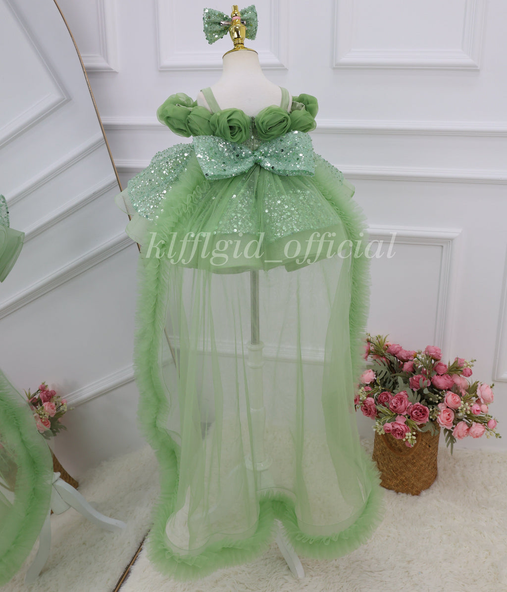Baby's Birthday Dress Gorgeous Flower Girl Dress Toddler party dress for girls｜KLFFIGID