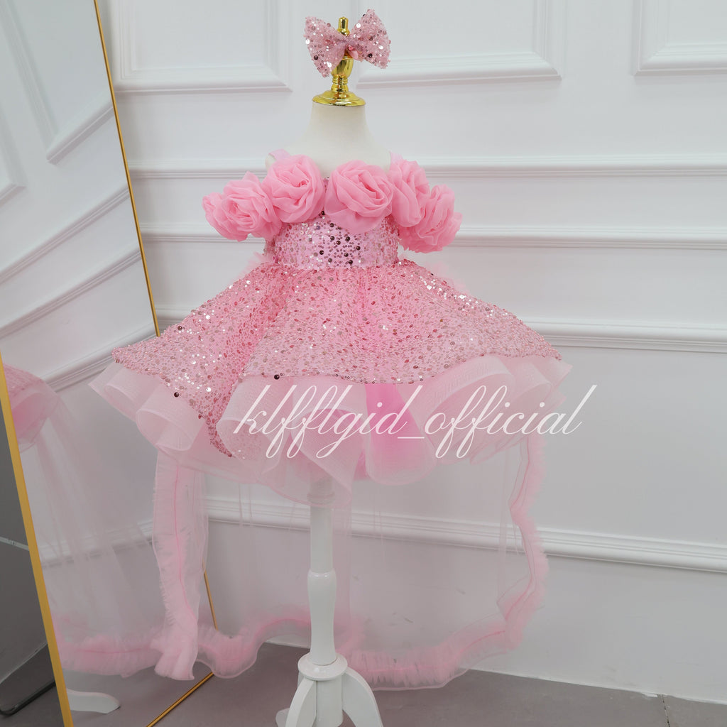 Baby's Birthday Dress Gorgeous Flower Girl Dress Toddler party dress for girls｜KLFFIGID