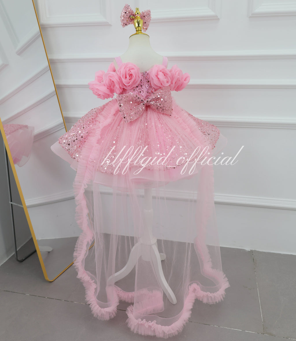 Baby's Birthday Dress Gorgeous Flower Girl Dress Toddler party dress for girls｜KLFFIGID