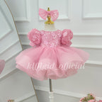 Girls' Pageant & Fluffy Floral Baby Dress for Weddings | KLFFIGID
