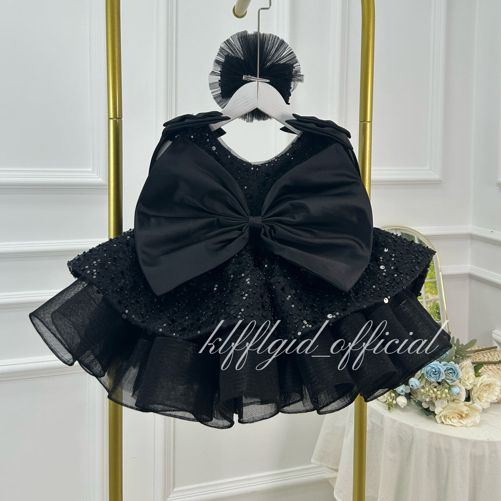KLFFLGID Baby's first birthday dress Christmas girls' dress Toddler Dress Fashionable sequined girls' beauty pageant dress  Wedding flower girl dress