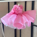 Baby Girl Chiffon Puff Sleeve Ruffle Princess Dress | KLFFLGID