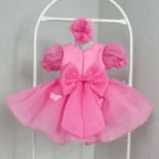 Puff Sleeve Butterfly Tulle Princess Birthday Party Dress | KLFFLGID