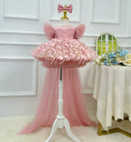 Pink Sequin Butterfly Tulle Princess Birthday Party Dress | KLFFLGID