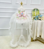 White Floral High Low Tulle Princess Birthday Party Dress | KLFFLGID